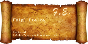 Feigl Etelka névjegykártya
