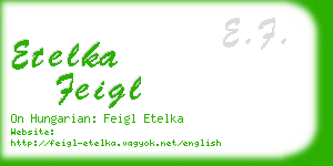 etelka feigl business card